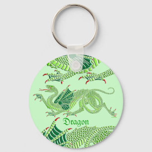 Heraldic Dragon (Green) - Keychain