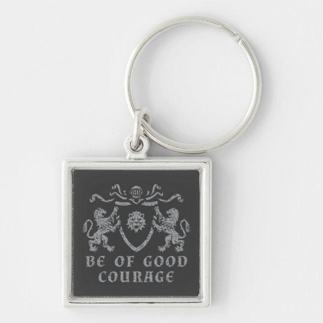 Heraldic Good Courage Keychain (Front)
