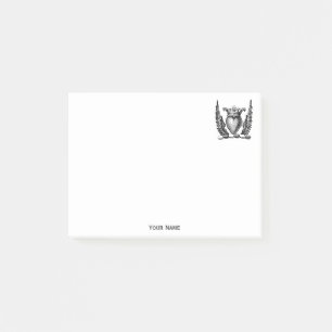Heraldic Heart with Wings Coat of Arms Crest Post-it Notes