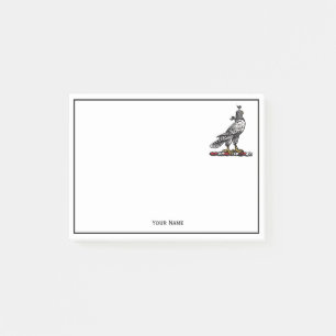 Heraldic Hunting Falcon Wearing Helmet Hood C Post-it Notes