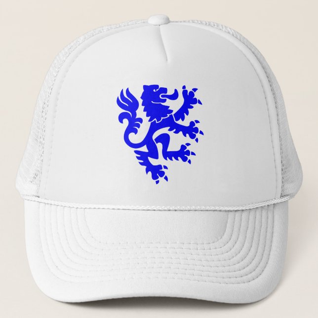 Heraldic Lion 01 - Blue Trucker Hat (Front)
