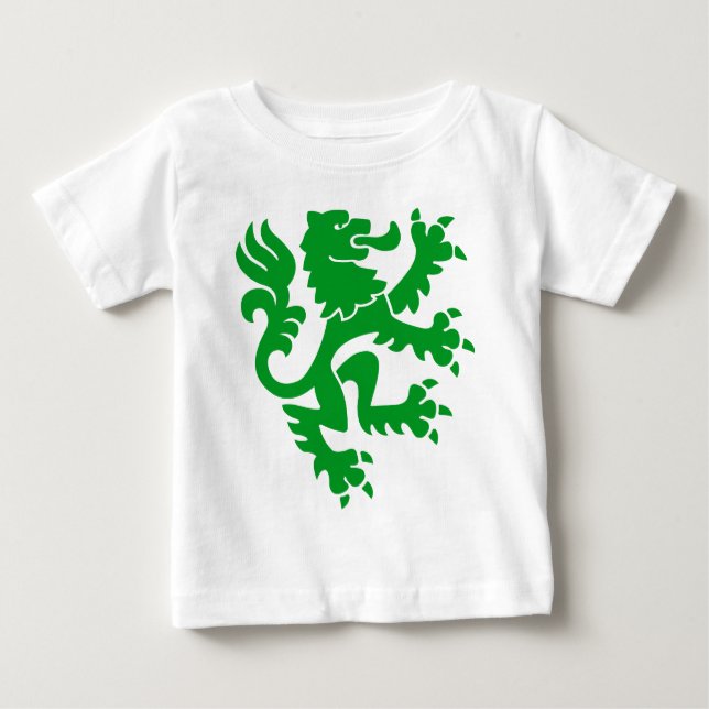Heraldic Lion 01 - Grass Green Baby T-Shirt (Front)