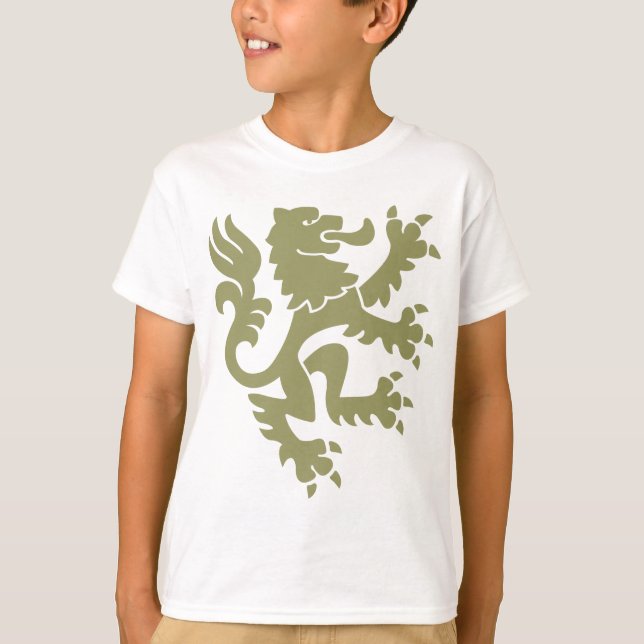 Heraldic Lion 01 - Khaki T-Shirt (Front)