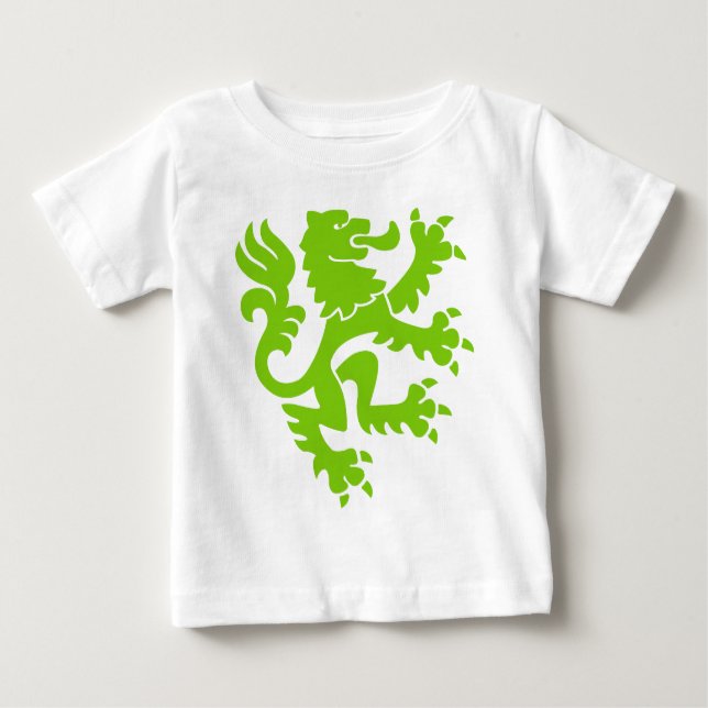Heraldic Lion 01 - Martian Green Baby T-Shirt (Front)