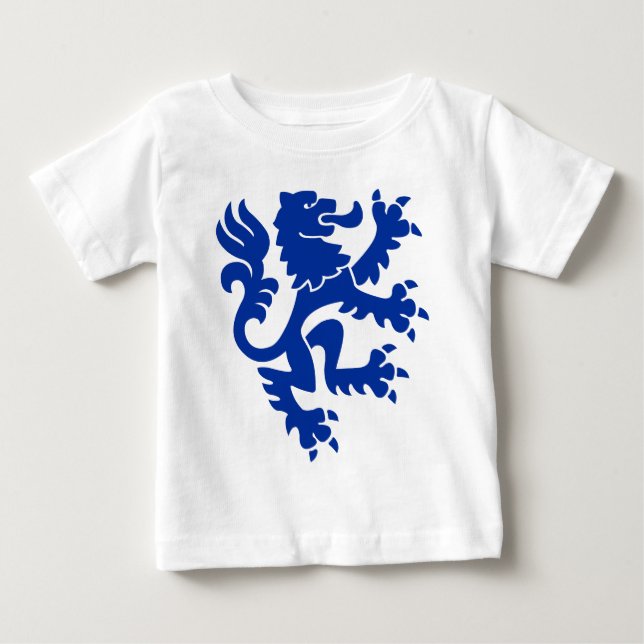 Heraldic Lion 01 - Navy Blue Baby T-Shirt (Front)