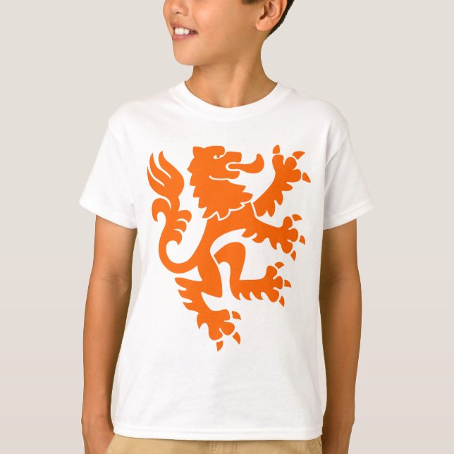 Heraldic Lion 01 - Orange T-Shirt (Front)