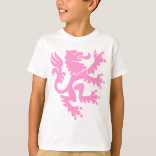 Heraldic Lion 01 - Pink T-Shirt