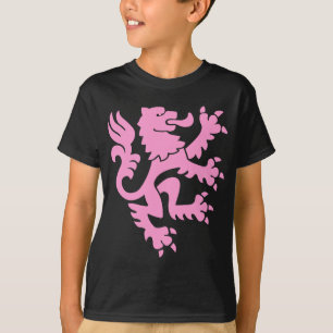 Heraldic Lion 01 - Pink T-Shirt