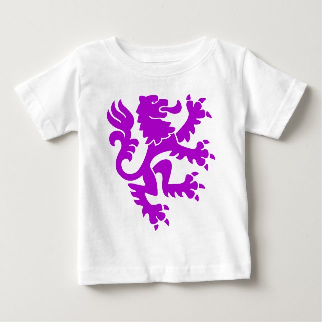Heraldic Lion 01 - Purple Baby T-Shirt (Front)