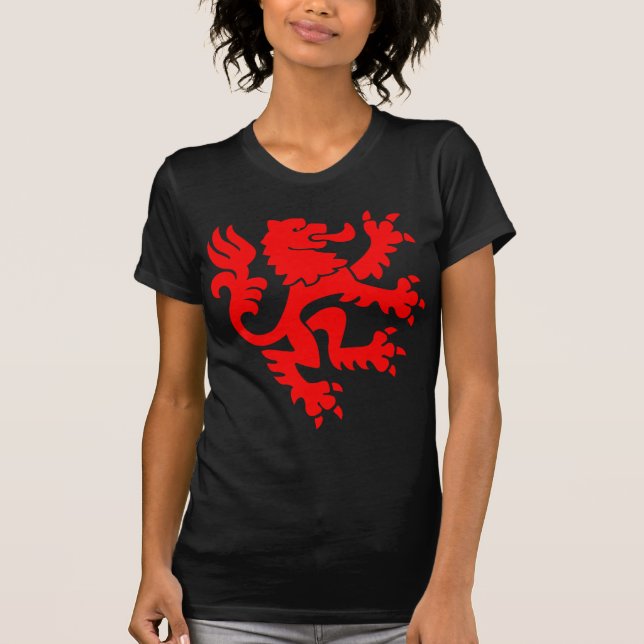 Heraldic Lion 01 - Red T-Shirt (Front)
