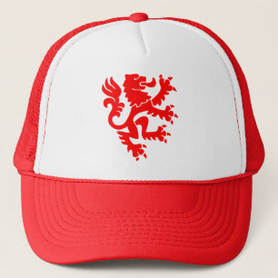Heraldic Lion 01 - Red Trucker Hat