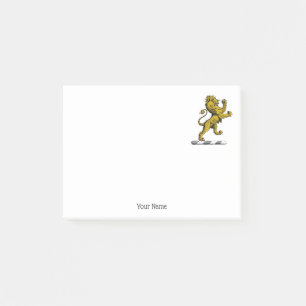 Heraldic Lion Standing Crest Emblem C Post-it Notes