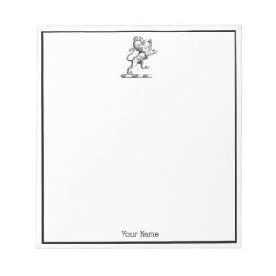 Heraldic Lion Standing Crest Emblem Notepad