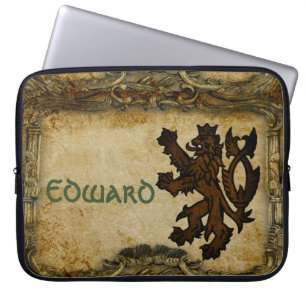 Heraldic Rampant Lion Custom Laptop Sleeve