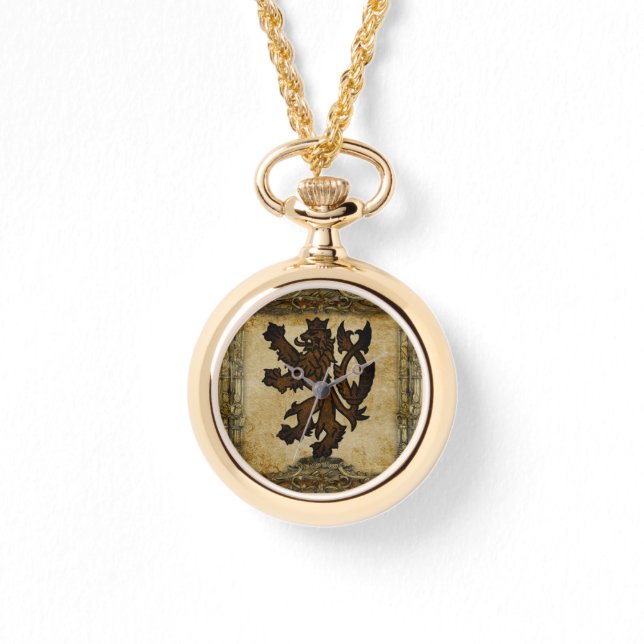 Heraldic Rampant Lion Custom Watch (Front)