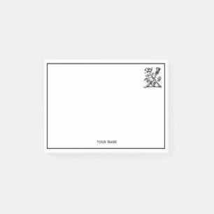 Heraldic Rose & Thistle Coat of Arms Crest Emblem Post-it Notes