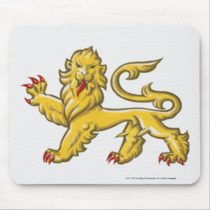 Heraldic symbol of lion statant guardant mouse pad