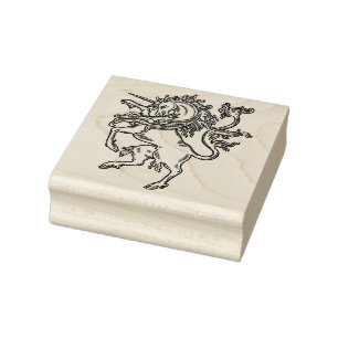 Heraldic Unicorn Stamp 2.5 x 2.5"