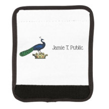 Heraldic Vintage Stylised Peacock on Crown C