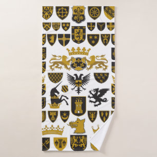HERALDRY Crests and Symbols Bath Towel