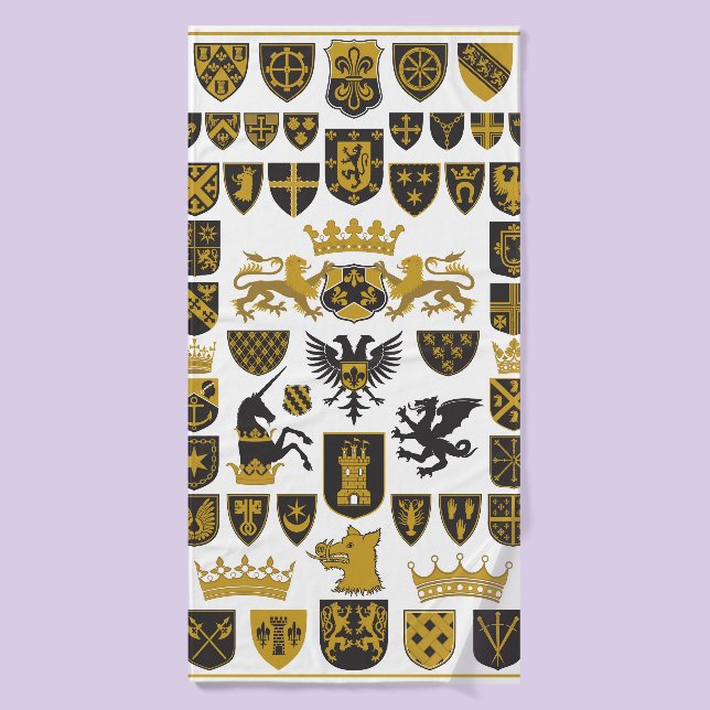 HERALDRY Crests and Symbols Bath Towel (Bath Towel)