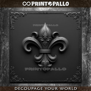 Heraldry: Fleur-de-lis. Lily flower.  Tissue Paper