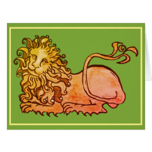 Heraldry Lion Card