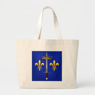 Heraldry of Joan of Arc Jeanne d'Arc Large Tote Bag