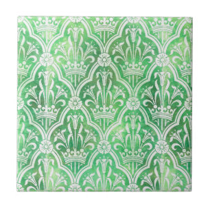 Heraldry With Crown And Flowers Ceramic Tile