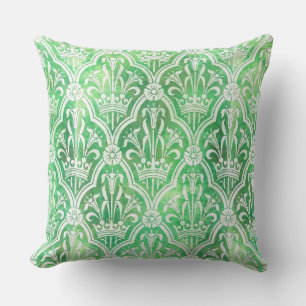Heraldry With Crown And Flowers Cushion