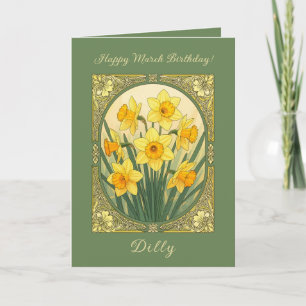 Heralds of Spring Daffodil, March Birthflower Card