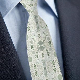 Herb and Sage Pattern Necktie