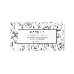 Herb And Wildflower Candle Labels