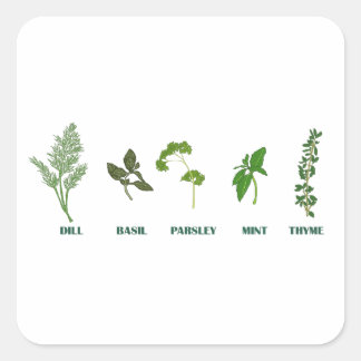 Herb Collection Square Sticker