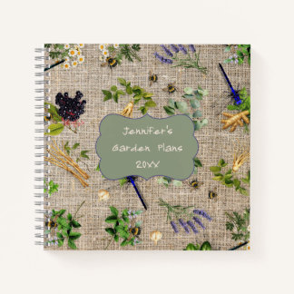 Herb Garden Homestead Custom Notebook