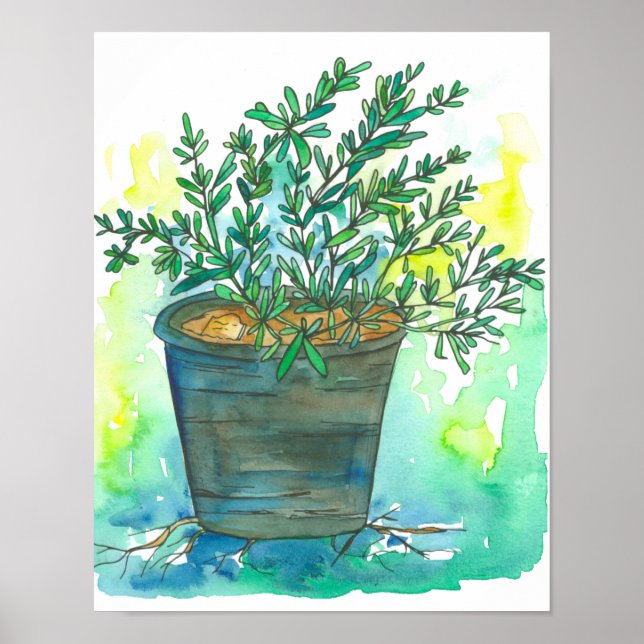 Herb Garden Rosemary Poster (Front)