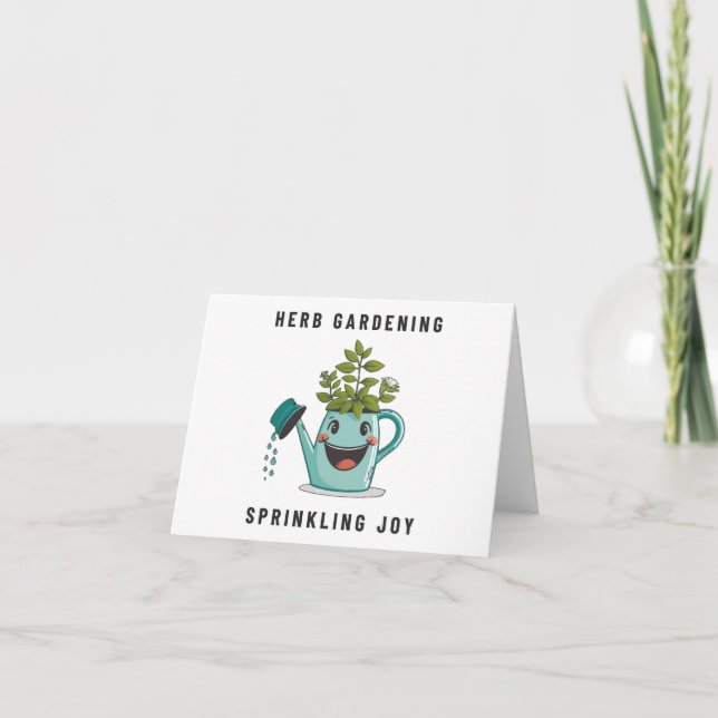 Herb Gardening: Sprinkling Joy Card (Front)
