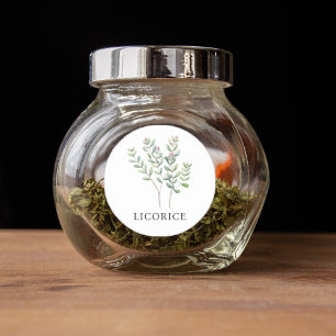 Herb Liquorice Watercolor  Classic Round Sticker