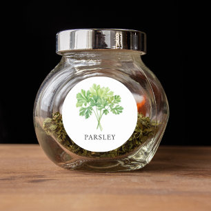 Herb Parsley Watercolor  Classic Round Sticker