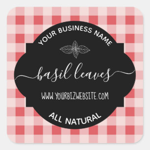 Herb & Spice Jar Product Label