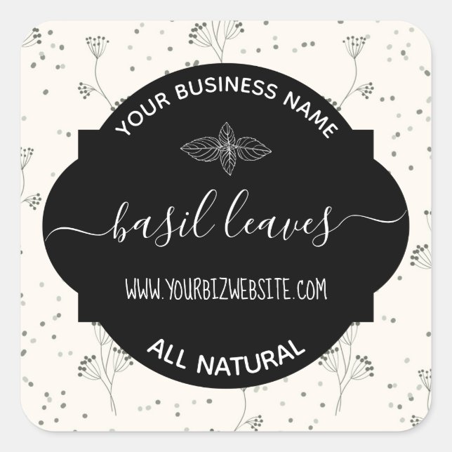 Herb & Spice Jar Product Label (Front)