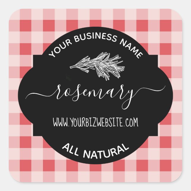 Herb & Spice Jar Product Label (Front)