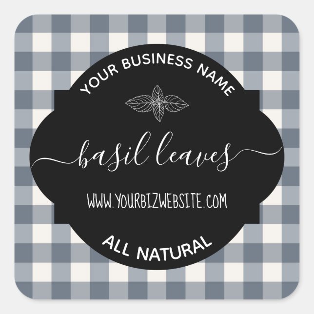 Herb & Spice Jar Product Label (Front)