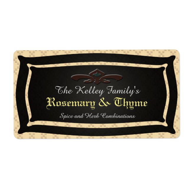 Herb Spice U Pick Colour Black Chalk Board Product (Front)