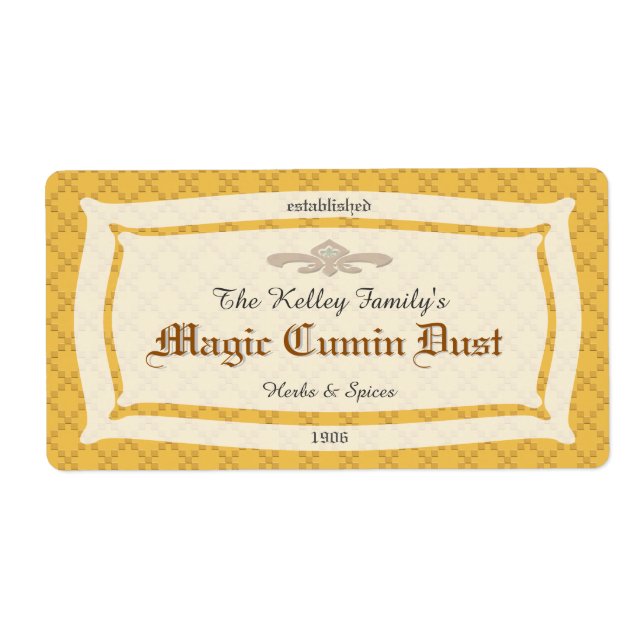 Herb & Spice U Pick Colour Product with Date (Front)