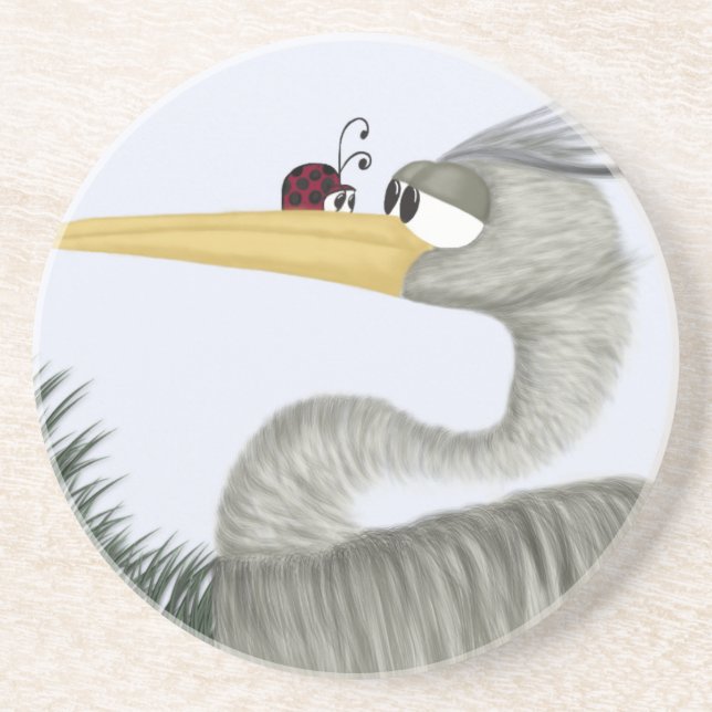 Herb The Heron And His Visitor Coaster (Front)