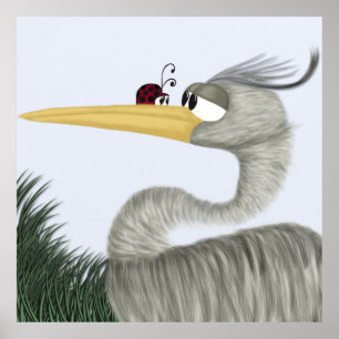 Herb The Heron And His Visitor Print