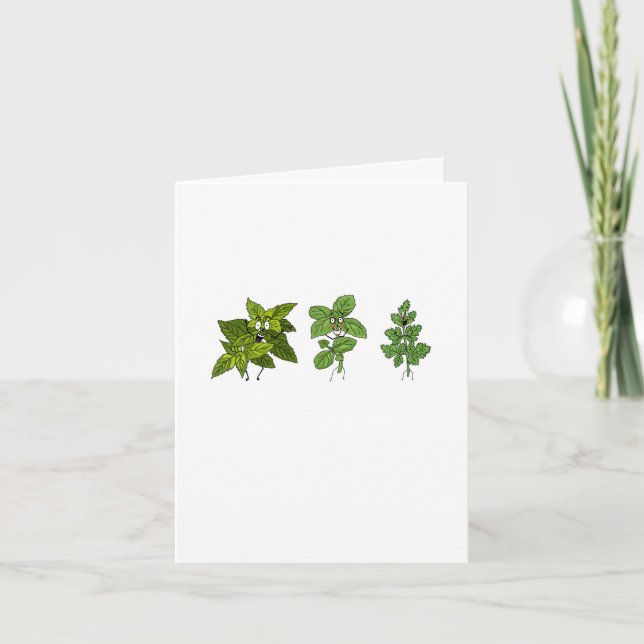 Herb themed card, fun, funny card (Front)