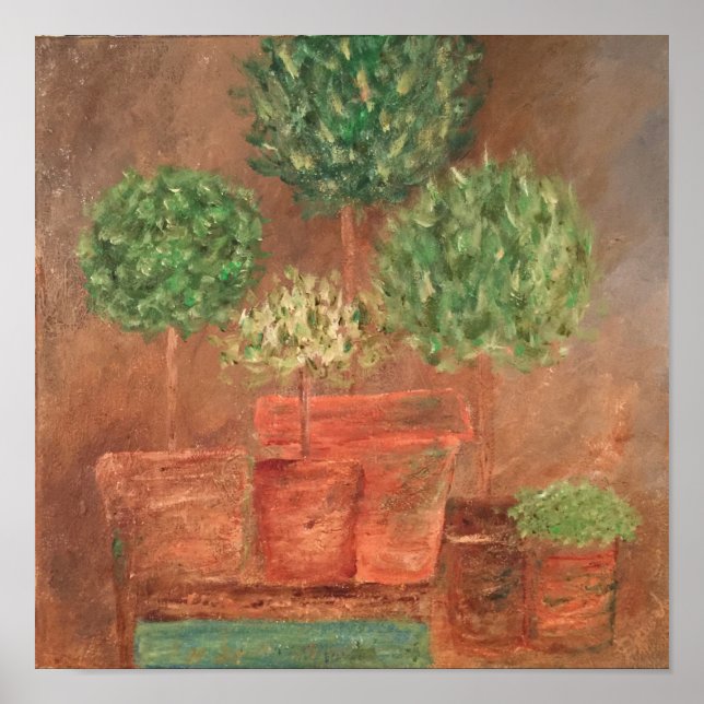 Herb Topiary Evergreen Art Print poster (Front)