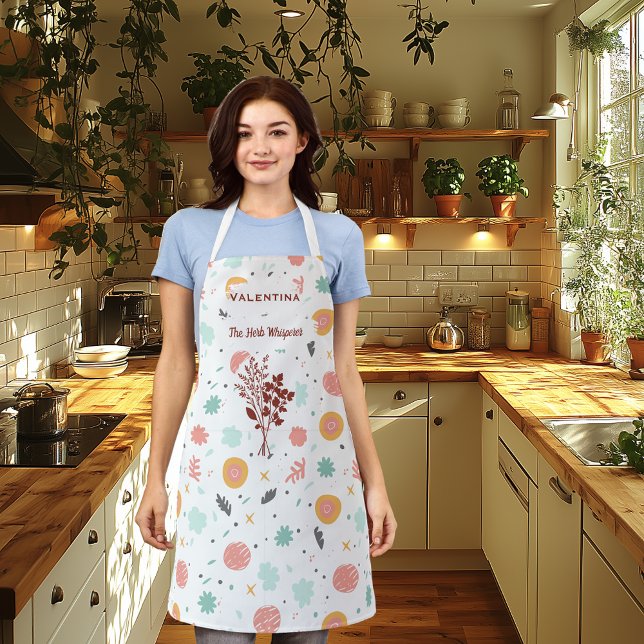Herb Whisperer Personalised Apron - Playful Floral (Creator Uploaded)
